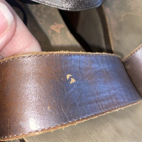 OTBT Sandals Womens 10 M Bushnell Casual Open Toe Wedge Slingback Brown-Neutral - Picture 11 of 13